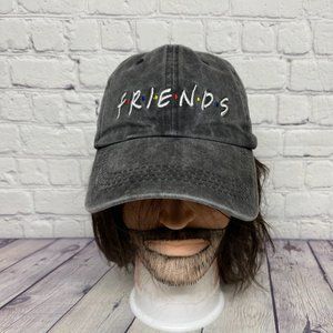 Friends TV Show Hat Cap Strap Back Gray Cotton Embroidered One Size Fits All